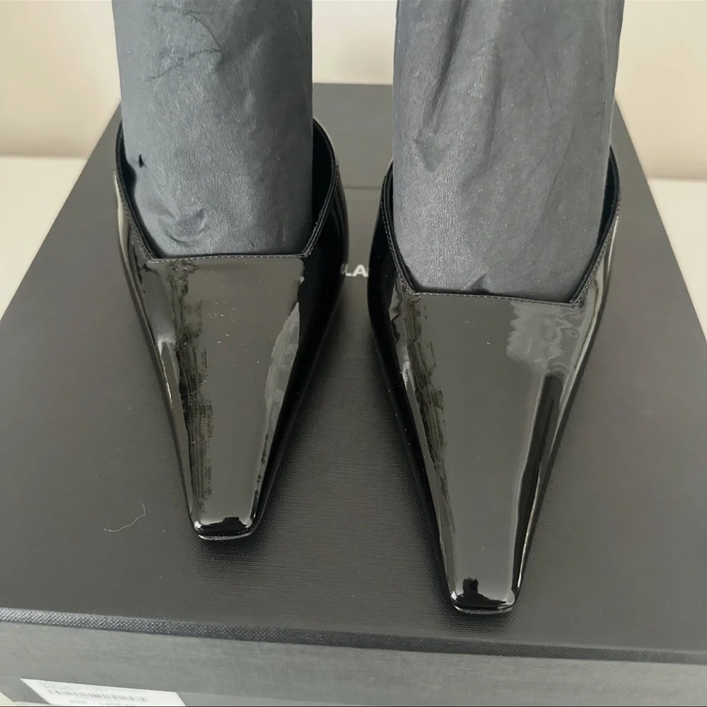 Saint Laurent Black Anouk Pumps In Patent Leather 38.5 - Picture 7 of 8